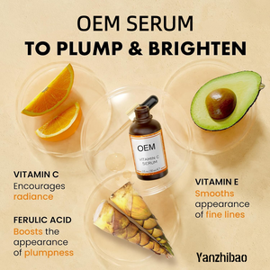 Oem סרום נוגד חמצון רב עוצמה עם ויטמין <span class=keywords><strong>c</strong></span> אנטי אייג 'ינג להאיר עור עמום ולהפחית כתמים כהים - Product Image 5