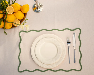 Tovagliette in cotone quadrato colorato <span class=keywords><strong>con</strong></span> bordi a ventaglio modelli ricamati personalizzati <span class=keywords><strong>tovaglioli</strong></span> in stile europeo fatti a mano - Product Image 4