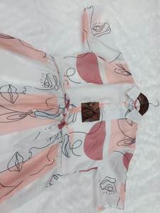 Vestido de una pieza para mujer Georgette con estampado digital de diseñador, Salwar de seda de manga elegante estilo indio para fiestas de boda para adultos - Product Image 5