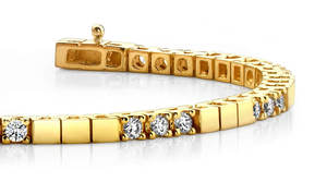 Pulsera de tenis de diamante cultivado en laboratorio de 1.05ct de estilo Vintage, oro de 14 quilates a la moda con perla, regalo de piedra principal para mujer - Product Image 4