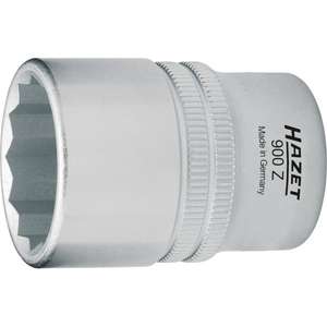 Hazet 1/2'' <b>12</b>-<b>Point</b> Square <b>Socket</b> with Traction Profile and Knurling in Inches - Product Image 1