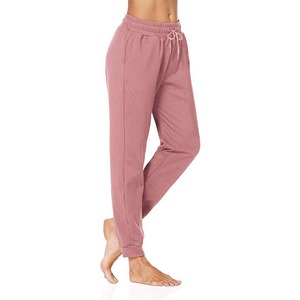 Pantalones de Jogger de golf en blanco al por mayor gimnasio de entrenamiento de mujer de LICRA de poliéster de talle alto - Product Image 1