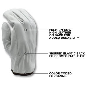 Nueva llegada Guantes de trabajo de cuero de seguridad en el precio bajo Hombres Guantes de trabajo de cuero para la venta en línea - Product Image 3