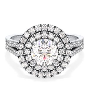 Bague Halo en Argent Sterling 925 avec Diamant de Laboratoire CVD Rond de 1,4 Ct, Prix de Gros d'Usine REYES, Cadeau de Mariage, Bijoux Fins - Product Image 1