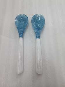 Elegante Juego de Cubiertos de Resina para Servir Ensaladas, Cuchara y Tenedor Modernos para Cocina y Comedor, Juego de Cubiertos para Mesa de Comedor - Product Image 3