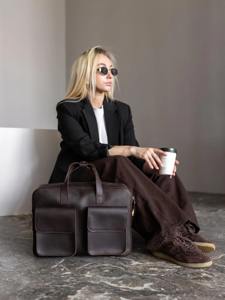 Maletín Bandolera de Cuero Genuino de Lujo Ligero para Portátil, Bolso de Mano Unisex para Trabajo y Oficina, Regalo de 3er Aniversario para Esposa - Product Image 3