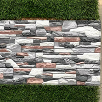 Carreaux muraux en céramique WPC de style moderne rustique, aspect pierre d'ardoise, pour salle de bain, extérieur, prix d'usine en Inde, technique de mosaïque