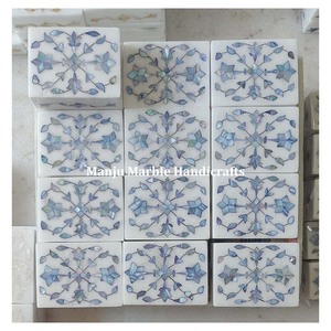 Caja con incrustaciones de mármol blanco de nuevo diseño de aspecto moderno de alto estándar con Material de nácar para regalos de joyería y artículos dulces - Product Image 6