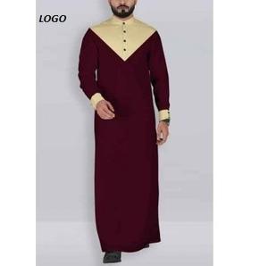 Hombres musulmán Abaya Arabia Thobe Jubba Vestido de manga larga túnicas islámicas al por mayor último modelo ligero hombres Salwar Kameez Thobes - Product Image 1