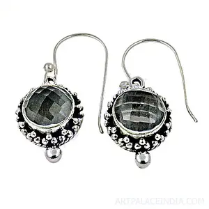 Boucles d'oreilles pendantes en argent 925 avec pierres précieuses pour femmes, bijoux tendance - Product Image 3