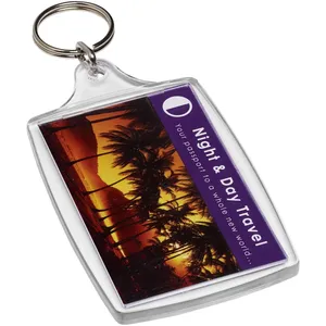 Porte-clés et mousquetons promotionnels personnalisés en acier inoxydable transparent L4 Orca avec impression numérique pour le merchandising - Product Image 1