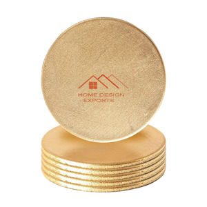 Sous-verre en métal doré fini pour la maison Dessous de verre en métal doré décoratif doré pour la maison prix de gros - Product Image 1
