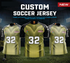 Tùy chỉnh nhà tài trợ Logo bóng đá Jersey nhà <span class=keywords><strong>Kit</strong></span> Bóng đá Áo sơ mi nam thể thao đào tạo đi Jersey 2025-26 bóng đá <span class=keywords><strong>Kit</strong></span> - Product Image 3