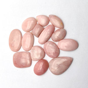 14 pièces naturel rose opale 10-20mm ovale poire coussin Cabochon 51.55 Gms Lot Iroc ventes taille libre opale mélange forme pierre précieuse en vrac - Product Image 3