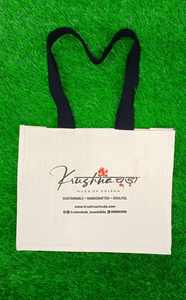 Bolso de mano de algodón de lona con logotipo personalizado, bolso de lona reutilizable ecológico con mango largo de color natural para compras de comestibles - Product Image 6