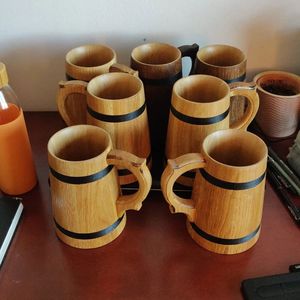 "แก้วเบียร์ไม้ขนาดกำหนดเองของงานฝีมือไวกิ้ง: การออกแบบห้องครัวและเครื่องใช้บนโต๊ะอาหารที่ไม่เหมือนใครสำหรับความเพลิดเพลินของเบียร์คลาสสิก" โดยงานฝีมือ HF - Product Image 4