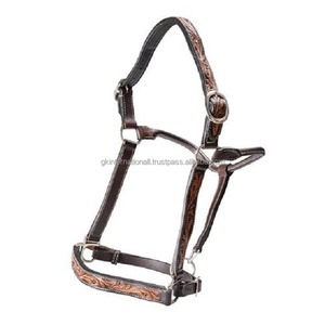 Recién llegado, Halter de caballo de cuero genuino de estilo occidental con relieve Floral con costuras duraderas y accesorios de níquel de alta resistencia - Product Image 6