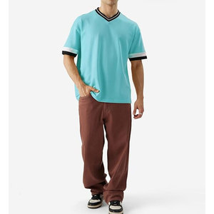 Camisetas de Algodón de Bambú de Peso Pesado, Estilo Hip Hop, Manga Corta, Lisas, para Hombre, Camisetas de Algodón Eversoft Transpirables y Absorbentes - Product Image 5