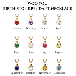 Collier pendentif pierre de naissance de septembre WooYou - Product Image 2