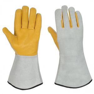 Nouveau 2025 vente en gros de gants de soudage en cuir de chèvre noir de qualité supérieure/nouveau dernier design 2025 gants de soudage - Product Image 4