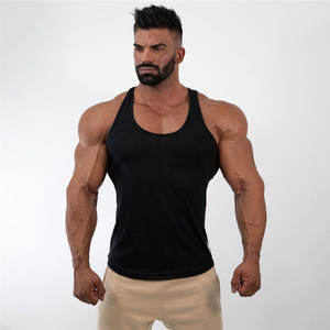 Camiseta sin Mangas Ajustada Personalizada al por Mayor para Hombre, Ropa de Gimnasio para Fitness y Musculación, Camiseta Deportiva de Manga Corta de Spandex/Algodón Transpirable - Product Image 1
