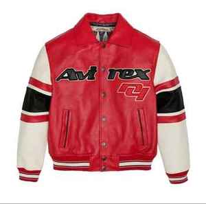 Veste en cuir Avirex, veste en cuir de qualité supérieure, coupe confortable pour la mode quotidienne - Product Image 4