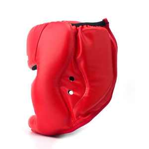Boxing Genuine Leather Red-Color Kickboxing MMA <b>Head</b> Guard Protective-Gear Custom Logo Wholesale <b>Head</b> Guard - Product Image 1