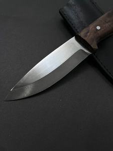 Couteau de chasse Bowie de qualité industrielle supérieure, 8 pouces, en acier J2, à lame pleine, bord dentelé, avec étui en cuir personnalisable, OEM - Product Image 5