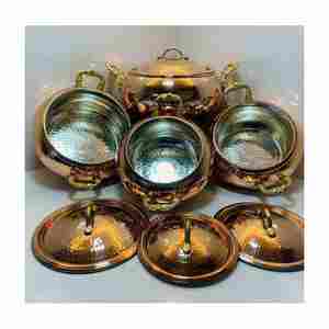 High in Demand with Reasonable Price Serving Spoons For Chafing Dishes Manufacturer From India <b>Utensils</b> Safe <b>Copper</b> Serving Pot - Product Image 2