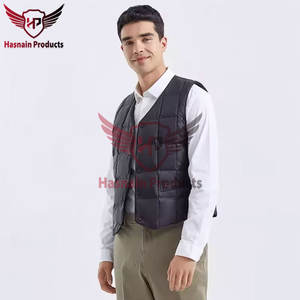 Chaleco de invierno transpirable para hombre con logotipo personalizado OEM, chaqueta acolchada de burbujas con capucha sin mangas, chaleco informal reversible a prueba de viento - Product Image 6