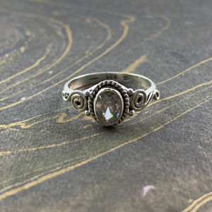 Dainty 3.1 Grams <b>Crystal</b> <b>Ring</b> Elegant and Lightweight - Product Image 1