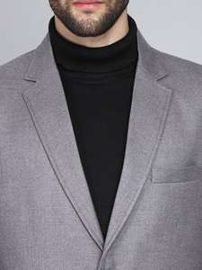 Blazer en laine gris pour homme très demandé, tendance, à deux boutons, pour les professionnels, disponible à un prix raisonnable - Product Image 4