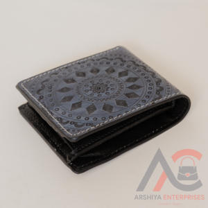 Nouvelle tendance hommes Style Boho Western Vintage Tan cuir portefeuille longue fermeture éclair usiné à la main porte-monnaie Offre Spéciale cadeau - Product Image 2