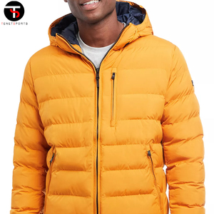 Chaqueta acolchada para hombre personalizada de alta calidad Chaqueta de plumón para exteriores MOQ bajo con el último diseño Teñido liso a precio mayorista - Product Image 3