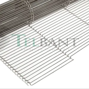 304 Stainless Steel Metal Flat Flex Wire Mesh Conveyor Belt For Oven Pizza Furnace From The First Manufacturer From Turkey