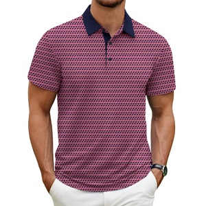 Dernier modèle solide imprimé et sublimé pour hommes pour polos vente en gros pas cher tissu tricoté pour polo T-Shirt pour hommes - Product Image 4