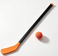 Ensemble de bâtons de hockey silencieux, bâton de hockey en plastique ABS+PP avec balle en mousse silencieuse, jouet d'entraînement de hockey sur sol silencieux