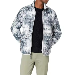 Tie Dye Sublimation Veste Rembourrée Hommes OEM Col Montant Vers Le Bas Bulle Vestes Hommes Hiver Extérieur Imprimé Rembourré Veste Hommes - Product Image 4