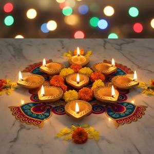 Lámpara de Perfume de Madera Natural Ecológica, Diya Deepak Hecha a Mano, Paquete de 12 Piezas de 3 Pulgadas para Pooja, Festivales y Rituales - Product Image 6