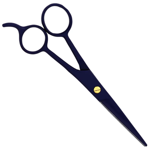 Ciseaux de coiffeur professionnels 6.5 pouces ciseaux bleus en acier inoxydable japonais avec bord de rasoir convexe coiffure droitier - Product Image 4