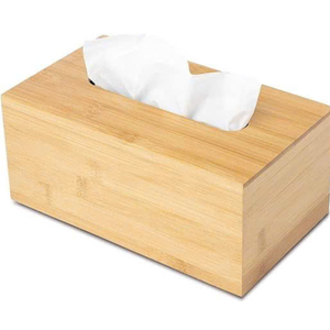 Cubierta decorativa de caja de pañuelos de ratán, servilletero de mimbre hecho a mano para encimera de tocador de baño o mesa de centro - Product Image 1