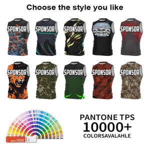 Free Custom Eagle Print Sublimated Sleeveless Rash Guard OEM Boxing Gym Training <b>Compression</b> <b>Shirt</b> <b>Men</b> Rashguard - Product Image 4