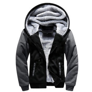 Venta al por mayor 2025 Chaqueta de lana polar para hombre Chaqueta larga de invierno de alta calidad con capucha Forro suave Sudaderas con capucha de talla grande - Product Image 4
