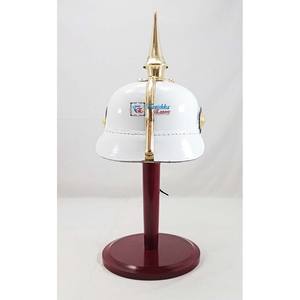 Casco Pickelhaube Alemán Medieval de Cuero Blanco, Réplica LARP de Metal Ágata, Hecho a Mano, Duradero, Estilo Bávaro Prusiano - Product Image 3