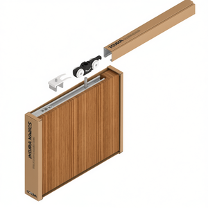 ชุดประตูไม้ ME-A 80 กก. จำนวน 73 บาน พร้อมระบบรางเลื่อน 35 มม. และอุปกรณ์เสริมครบชุด รวมถึงรางม่าน HELM และอุปกรณ์ต่างๆ - Product Image 3