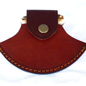 Couteau à pizza de haute qualité en acier Damas et bois avec tête de hache, manche en os, outil de découpe de cuisine, personnalisable - Product Image 6