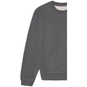 Sweat-shirt à col rond en molleton tricoté 100 % coton de qualité supérieure pour homme, écologique, respirant, avec logo imprimé en relief sur le devant - Product Image 6