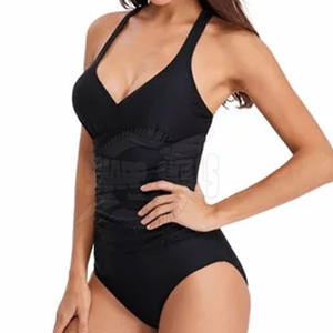 Maillot de bain pour femmes sur mesure de couleur unie grande taille avec ficelle vente directe d'usine style chaud pour adultes se baignant - Product Image 4