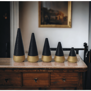 Diseño único estilo americano blanco y dorado madera de mango de alta calidad árbol de Navidad acabado a mano para vacaciones festivas y decoración del hogar - Product Image 4