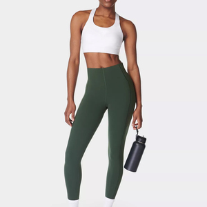 Venta caliente Sujetador deportivo de un hombro Transpirable Top de fitness sin costuras para Yoga Correr Sólido de talla grande Espalda cruzada Forro de LICRA - Product Image 1